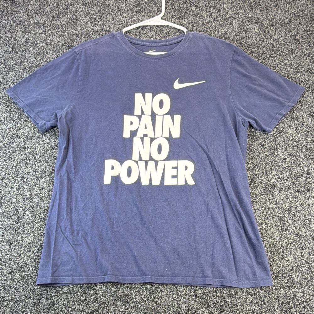 Nike The Nike Tee Men's L Blue Athletic Fit Crew Neck Graphic T-Shirt